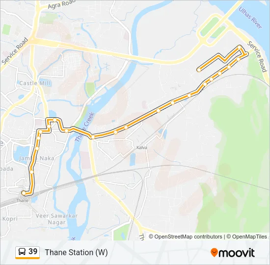 39 Bus Line Map