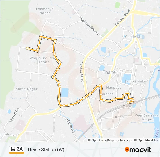 3A Bus Line Map
