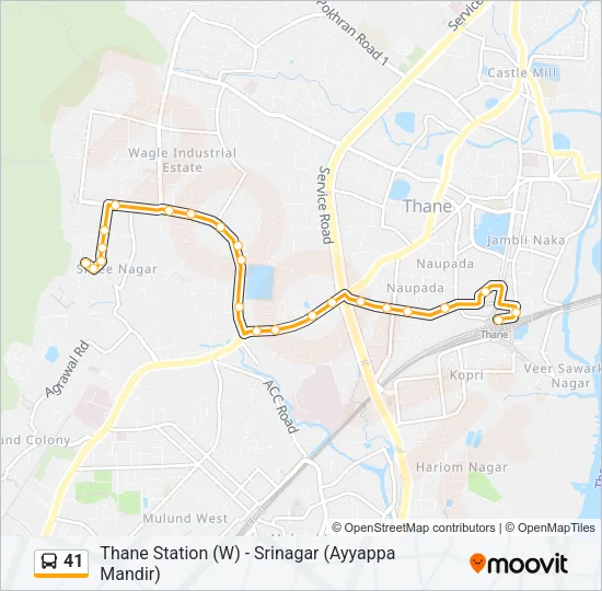 41 Bus Line Map