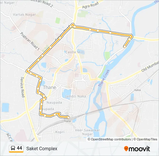 44 Bus Line Map