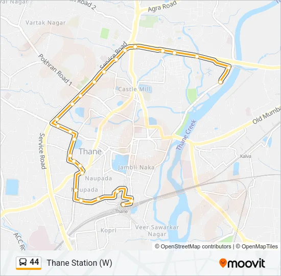 44 Bus Line Map
