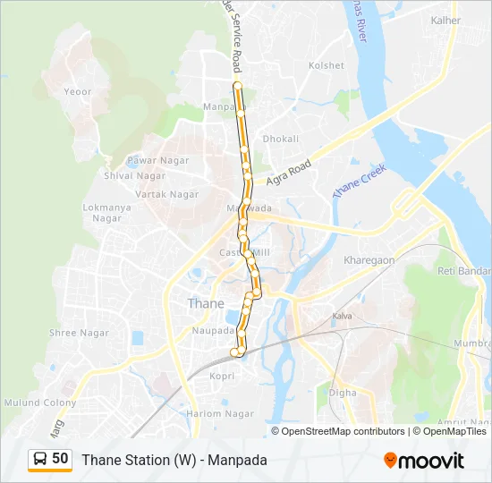 50 Bus Line Map