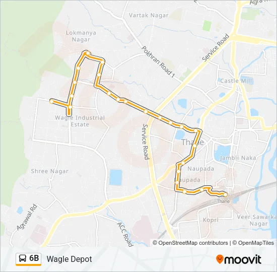 6B Bus Line Map