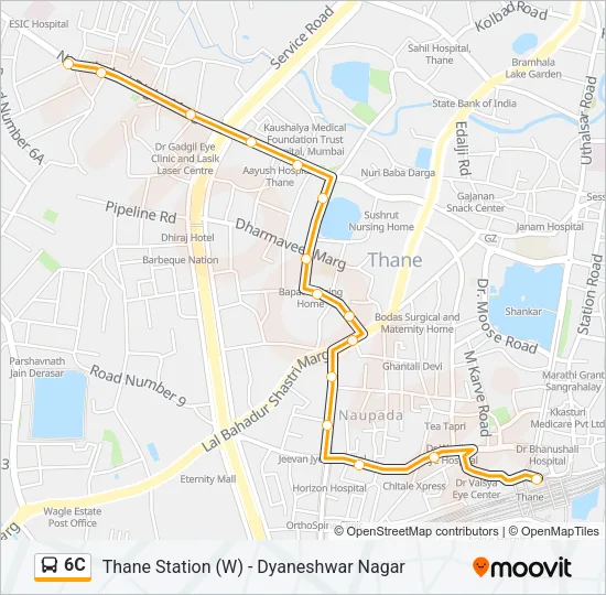 6C Bus Line Map