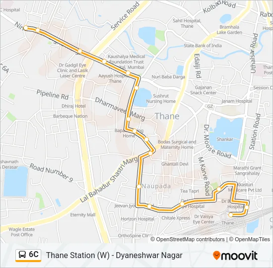 6C Bus Line Map