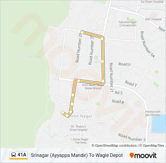 41A Bus Line Map