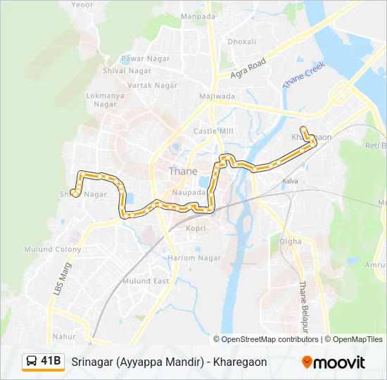 41B Bus Line Map