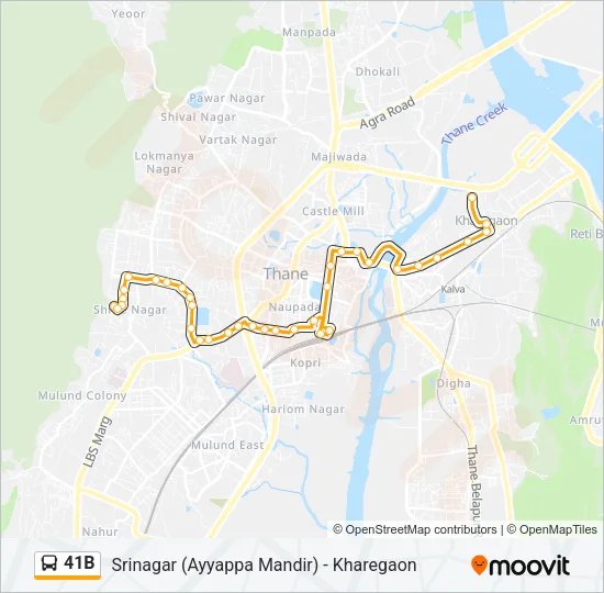 41B Bus Line Map