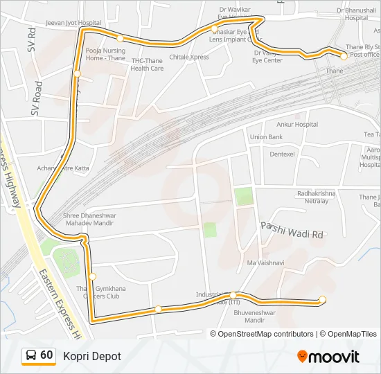 60 Bus Line Map