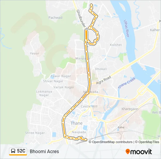 52C Bus Line Map