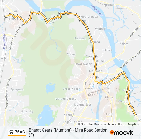 75AC Bus Line Map