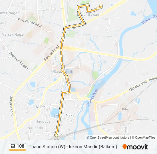108 Bus Line Map