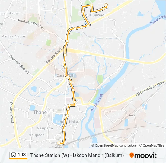 108 Bus Line Map