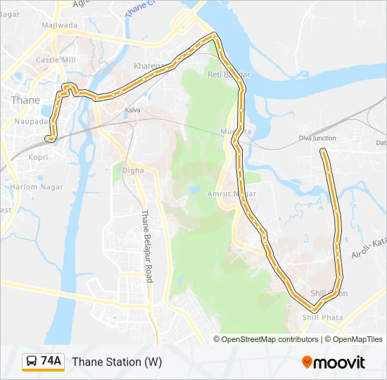 74A Bus Line Map