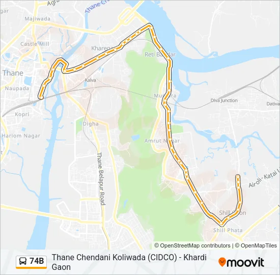 74B Bus Line Map