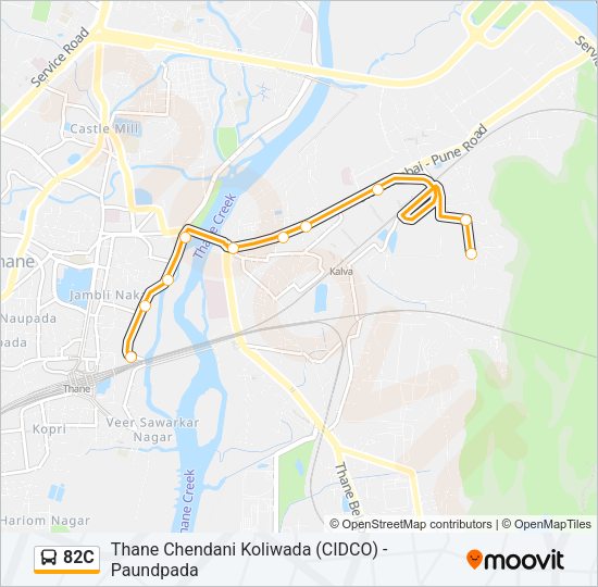 82C Bus Line Map