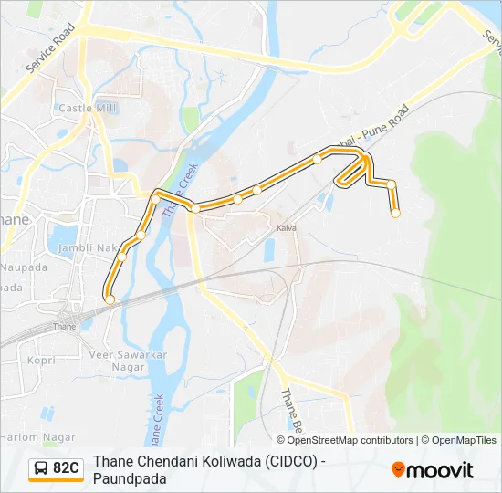 82C Bus Line Map