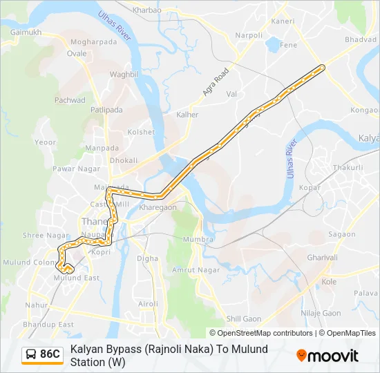 86C Bus Line Map