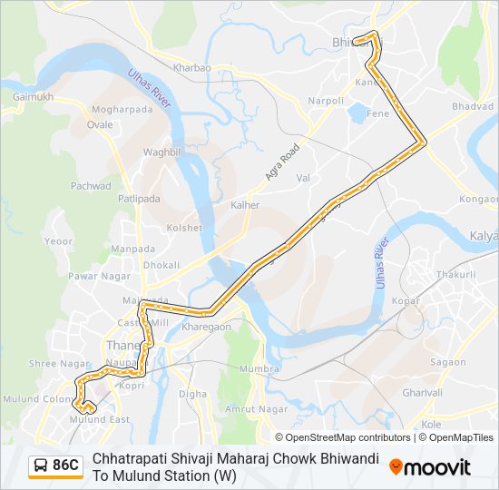 86C Bus Line Map