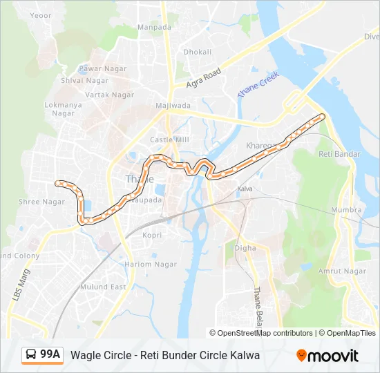99A Bus Line Map