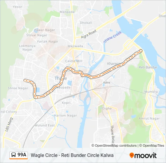 99A Bus Line Map