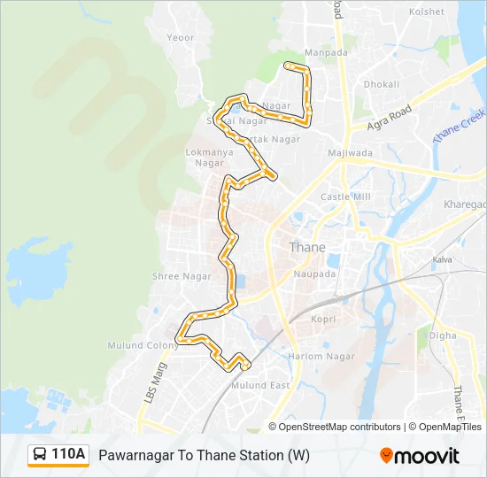 110A Bus Line Map