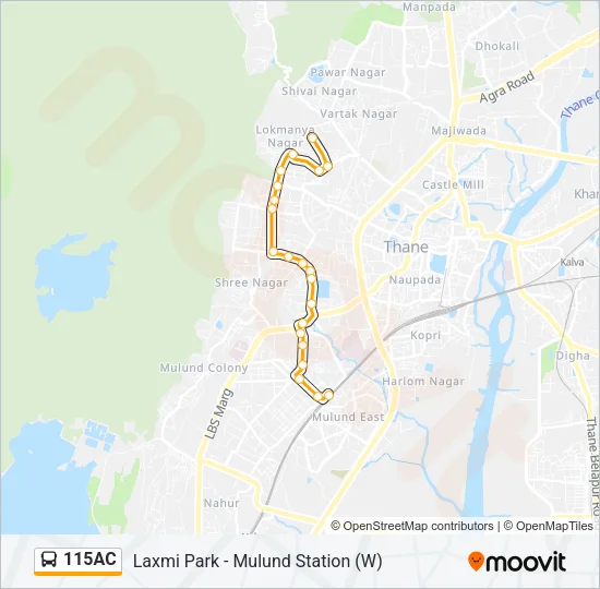 115AC Bus Line Map