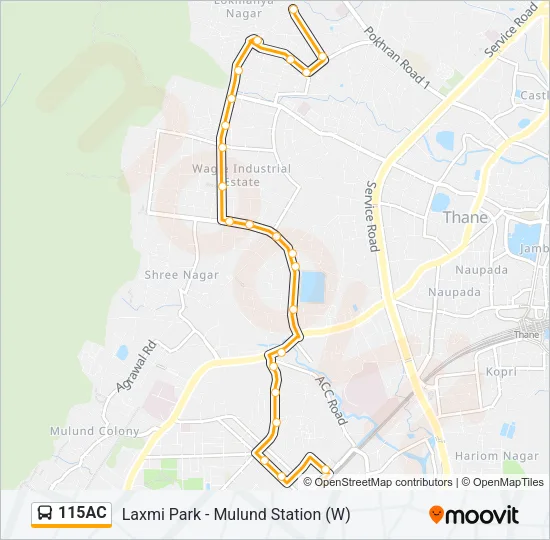 115AC Bus Line Map