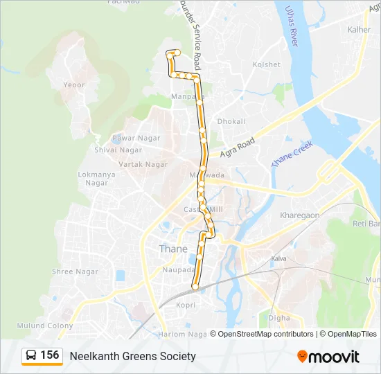 156 Bus Line Map