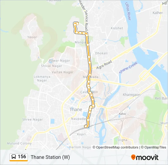156 Bus Line Map