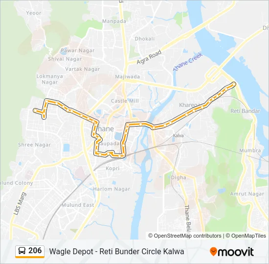 206 Bus Line Map