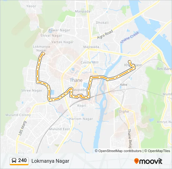240 Bus Line Map
