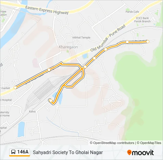 146A Bus Line Map