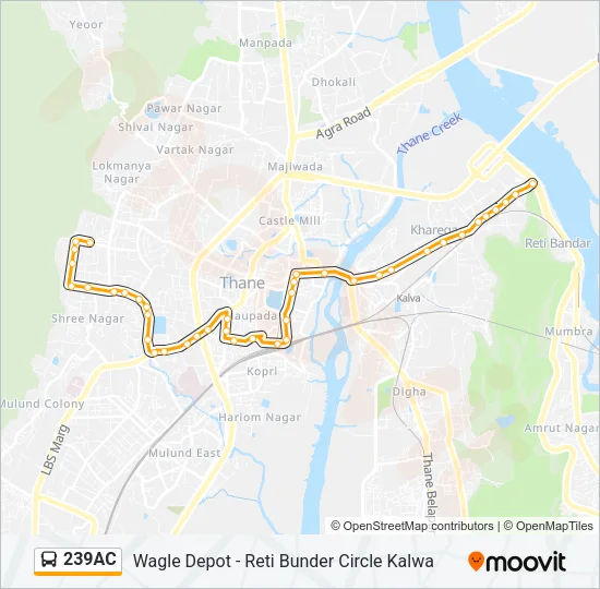 239AC Bus Line Map