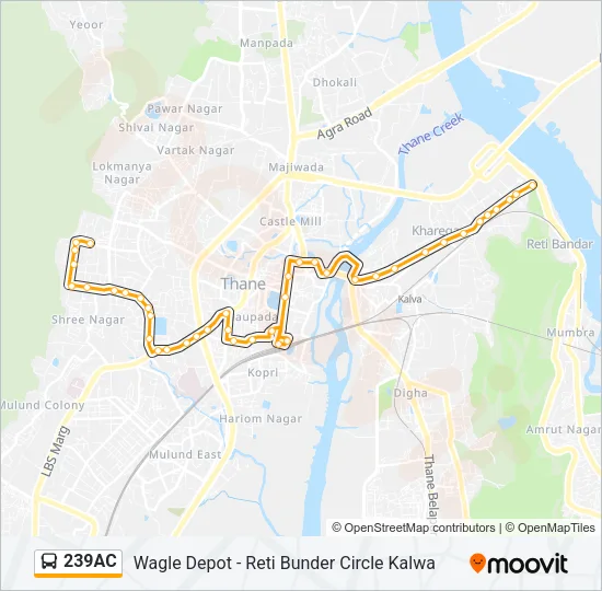 239AC Bus Line Map