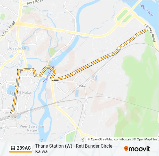 239AC Bus Line Map