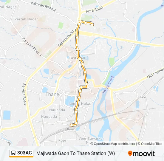 303AC Bus Line Map