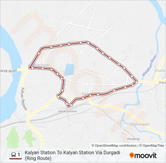 1 Bus Line Map