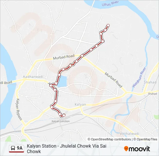 9A Bus Line Map