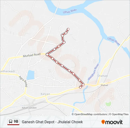 9B Bus Line Map