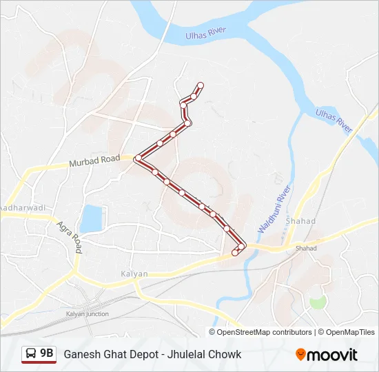 9B Bus Line Map