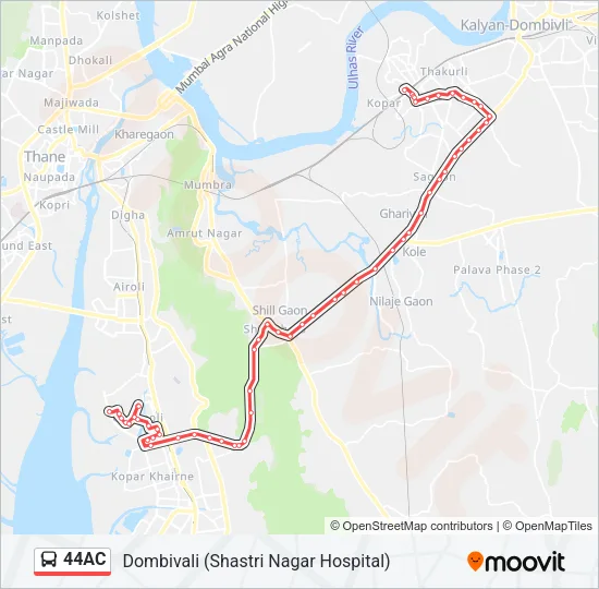 44AC Bus Line Map
