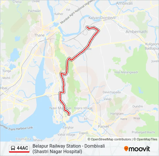 44AC Bus Line Map