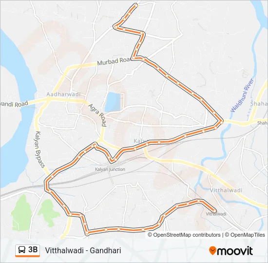 3B Bus Line Map