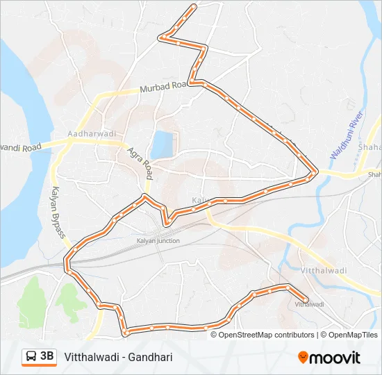 3B Bus Line Map