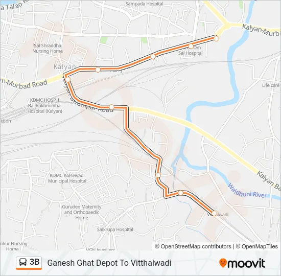 3B Bus Line Map