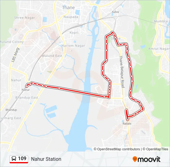 109 Bus Line Map