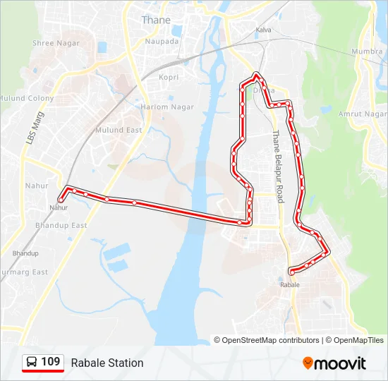 109 Bus Line Map
