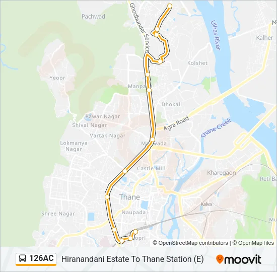 126AC Bus Line Map