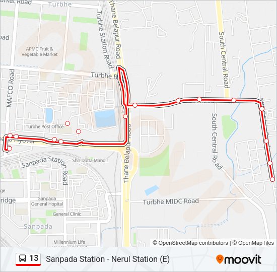 13 Bus Line Map